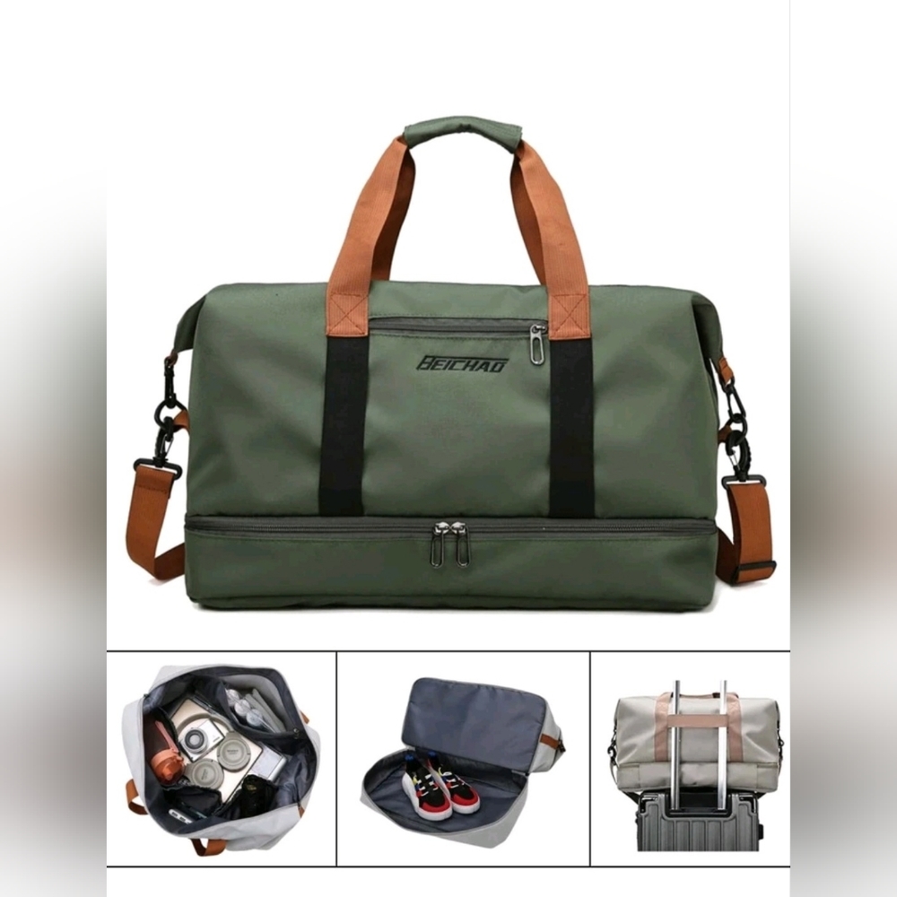 NEW Green Duffle Bag